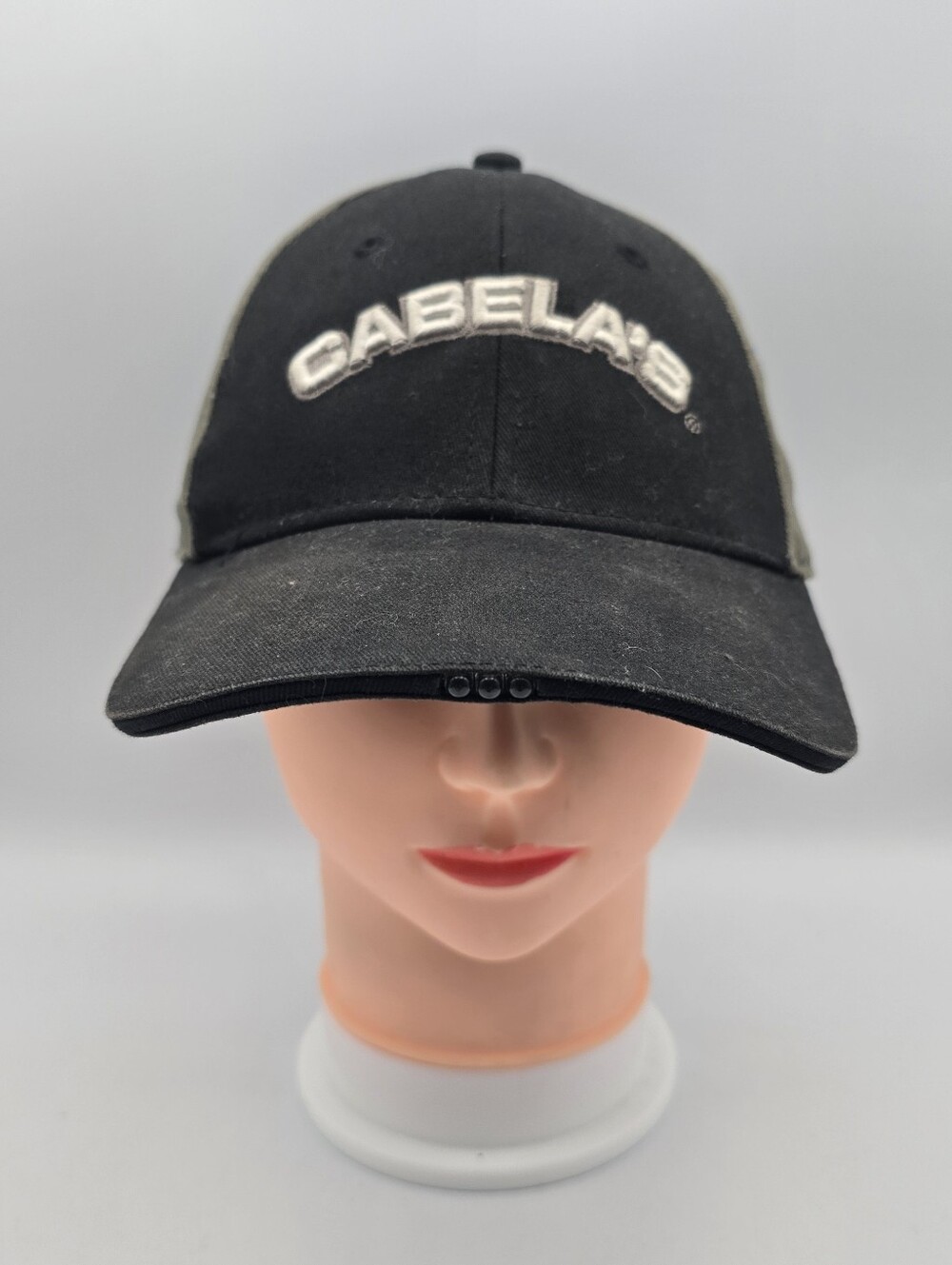 Cabela's HiBeam Black/Green Adjustable Hat OSFM (Untested Lights)